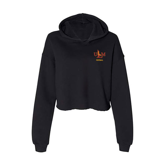 ULM - NCAA Football : Jayden Lewis - Women's Crop Fleece Hoodie-0