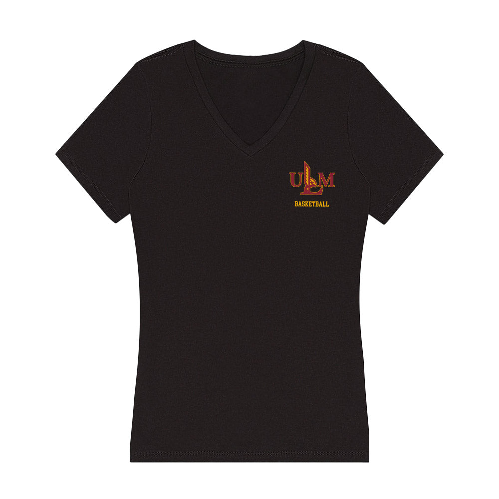 ULM - NCAA Women's Basketball : Aj Leake - Women's V-Neck T-Shirt-0