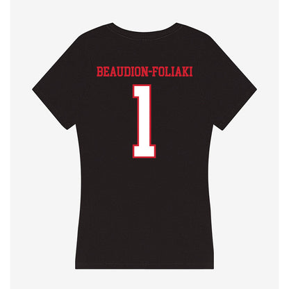 Northeastern - NCAA Women's Basketball : Kailee Beaudion-Foliaki - Women's V-Neck T-Shirt-1