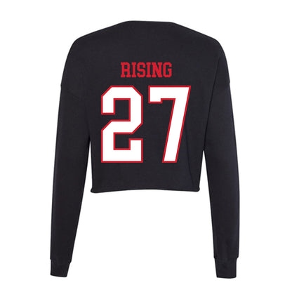 Northeastern - NCAA Baseball : Luc Rising - Women's Cropped Crew Fleece-1