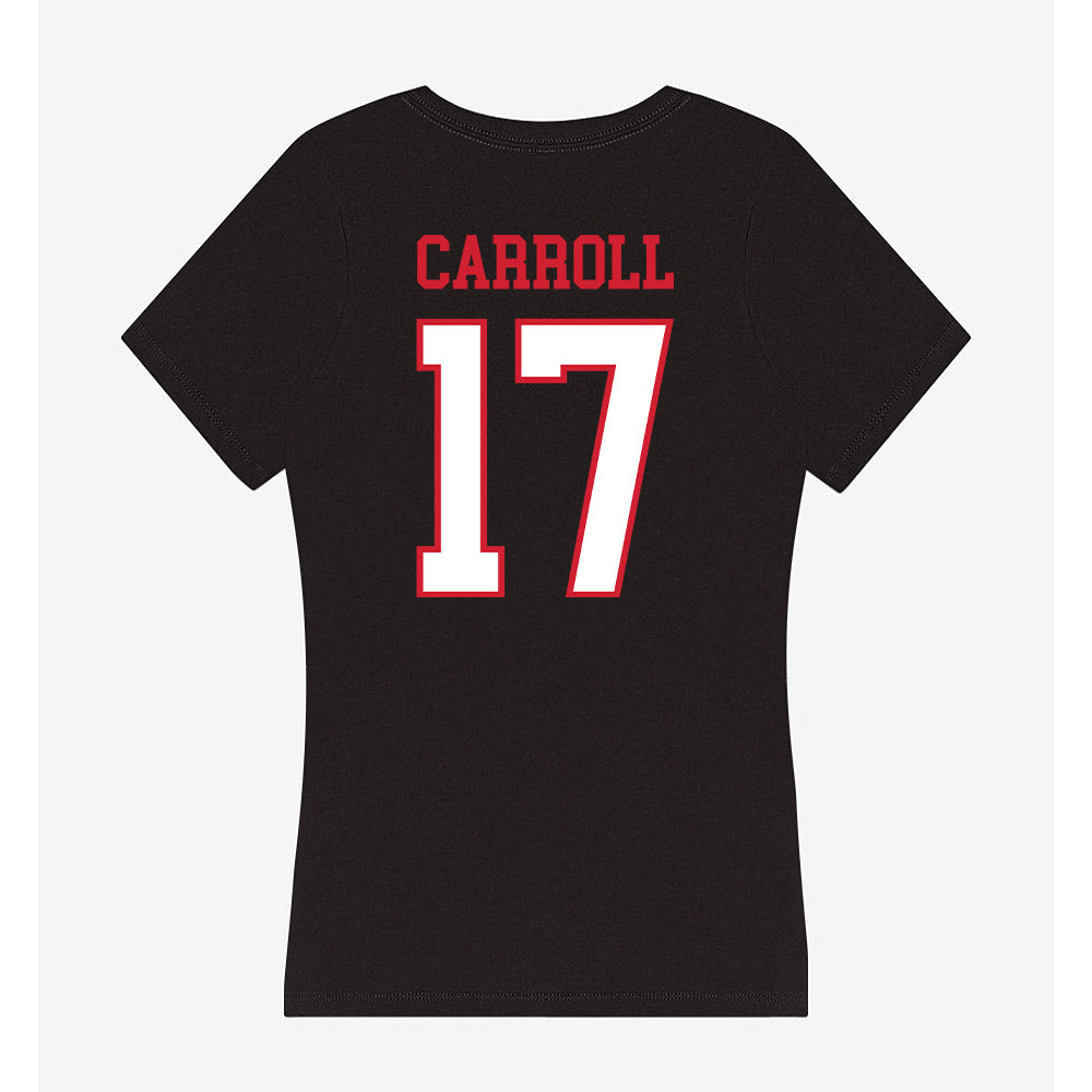 Northeastern - NCAA Men's Soccer : Asiah Carroll - Women's V-Neck T-Shirt-1