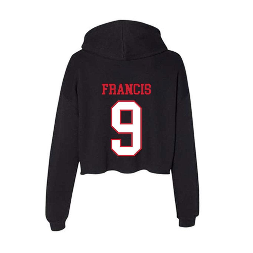 Northeastern - NCAA Men's Basketball : Tyler Francis - Women's Crop Fleece Hoodie-1