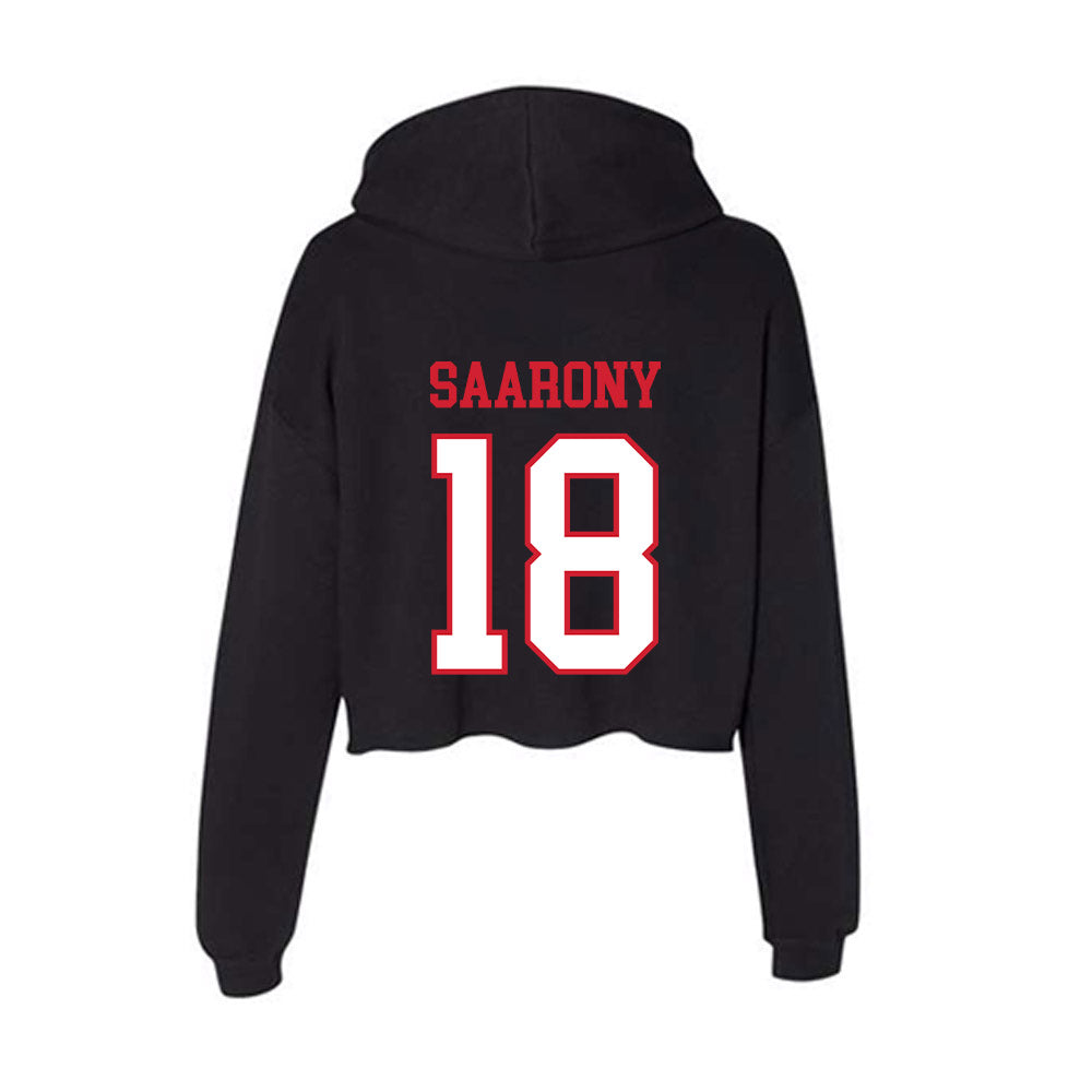 Northeastern - NCAA Men's Soccer : Shai Saarony - Women's Crop Fleece Hoodie-1
