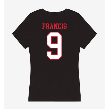 Northeastern - NCAA Men's Basketball : Tyler Francis - Women's V-Neck T-Shirt-1