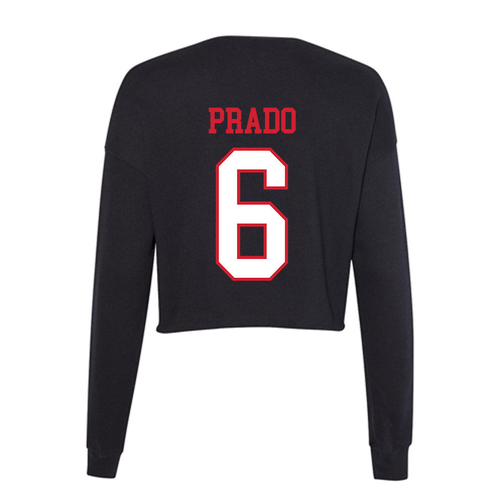 Northeastern - NCAA Men's Soccer : Jaden Prado - Women's Cropped Crew Fleece-1