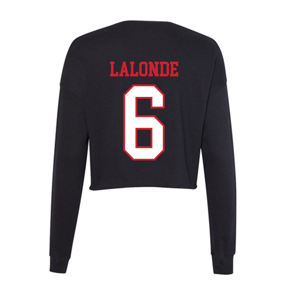 Northeastern - NCAA Women's Ice Hockey : Allie Lalonde - Women's Cropped Crew Fleece-1