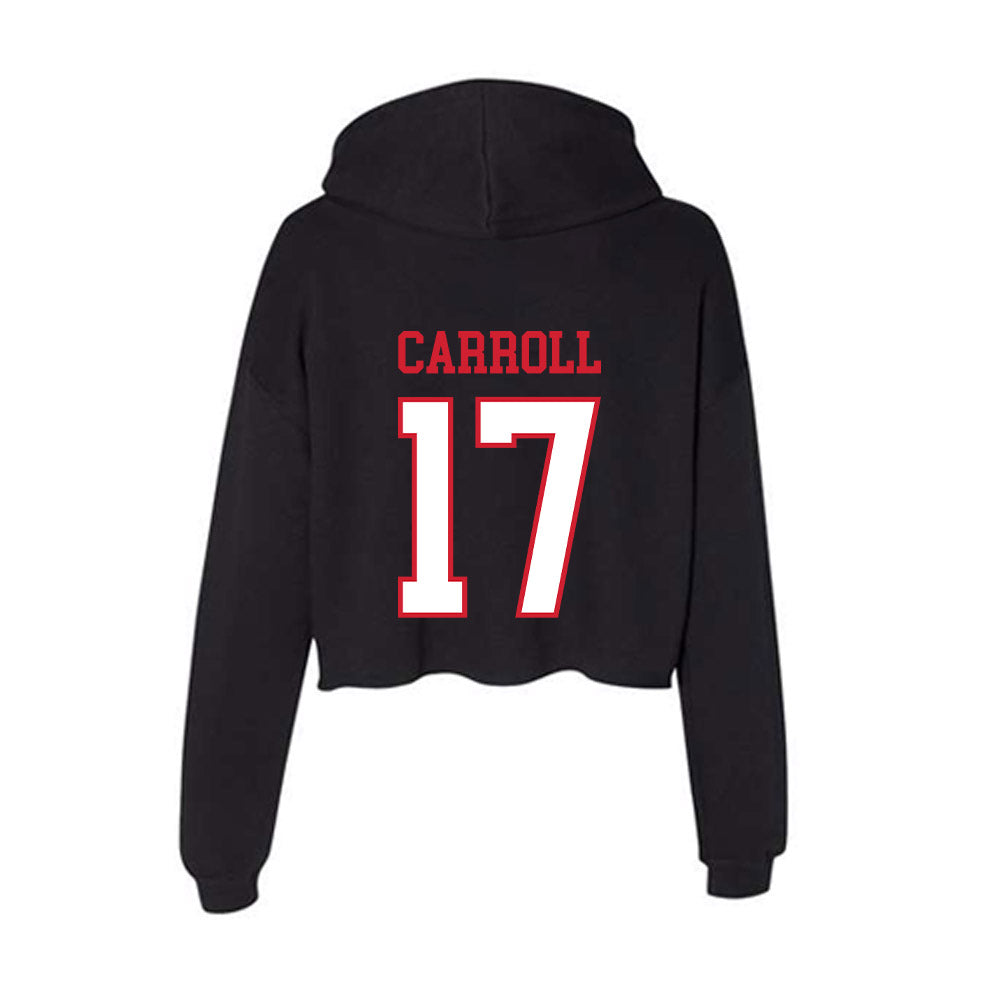 Northeastern - NCAA Men's Soccer : Asiah Carroll - Women's Crop Fleece Hoodie-1