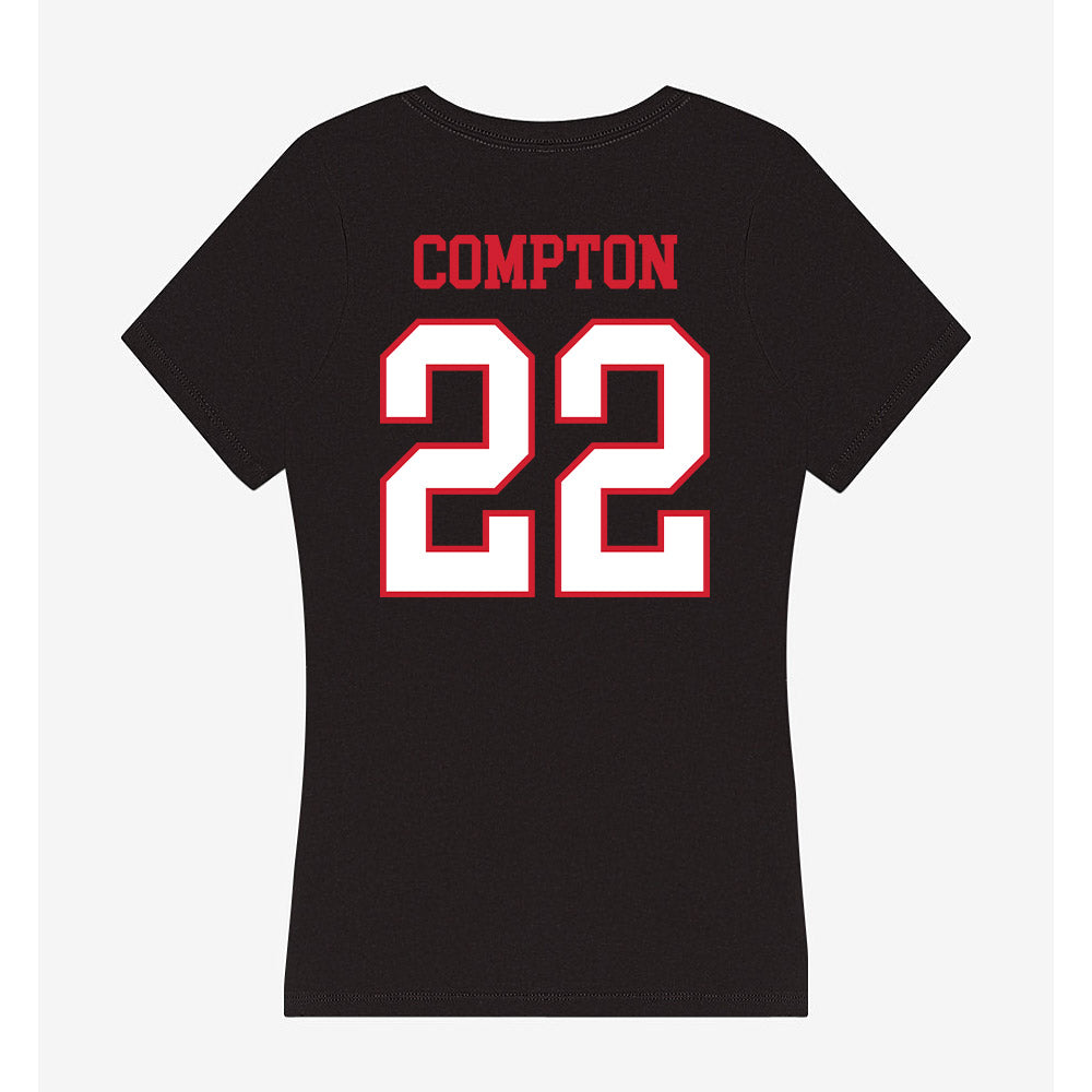 Northeastern - NCAA Women's Ice Hockey : Peyton Compton - Women's V-Neck T-Shirt-1