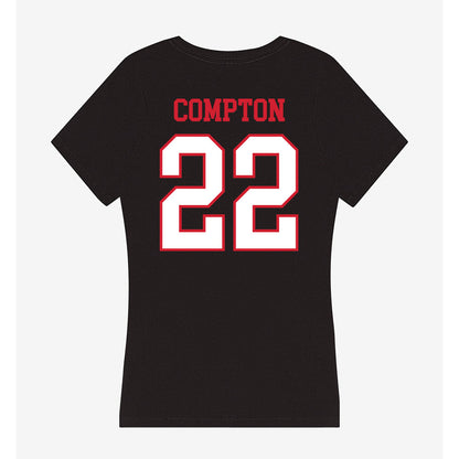 Northeastern - NCAA Women's Ice Hockey : Peyton Compton - Women's V-Neck T-Shirt-1