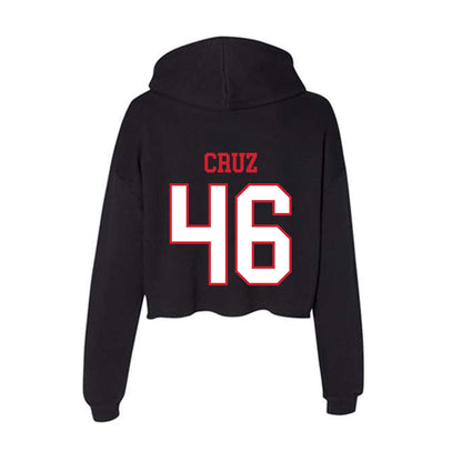 Northeastern - NCAA Baseball : Angel Cruz - Women's Crop Fleece Hoodie-1