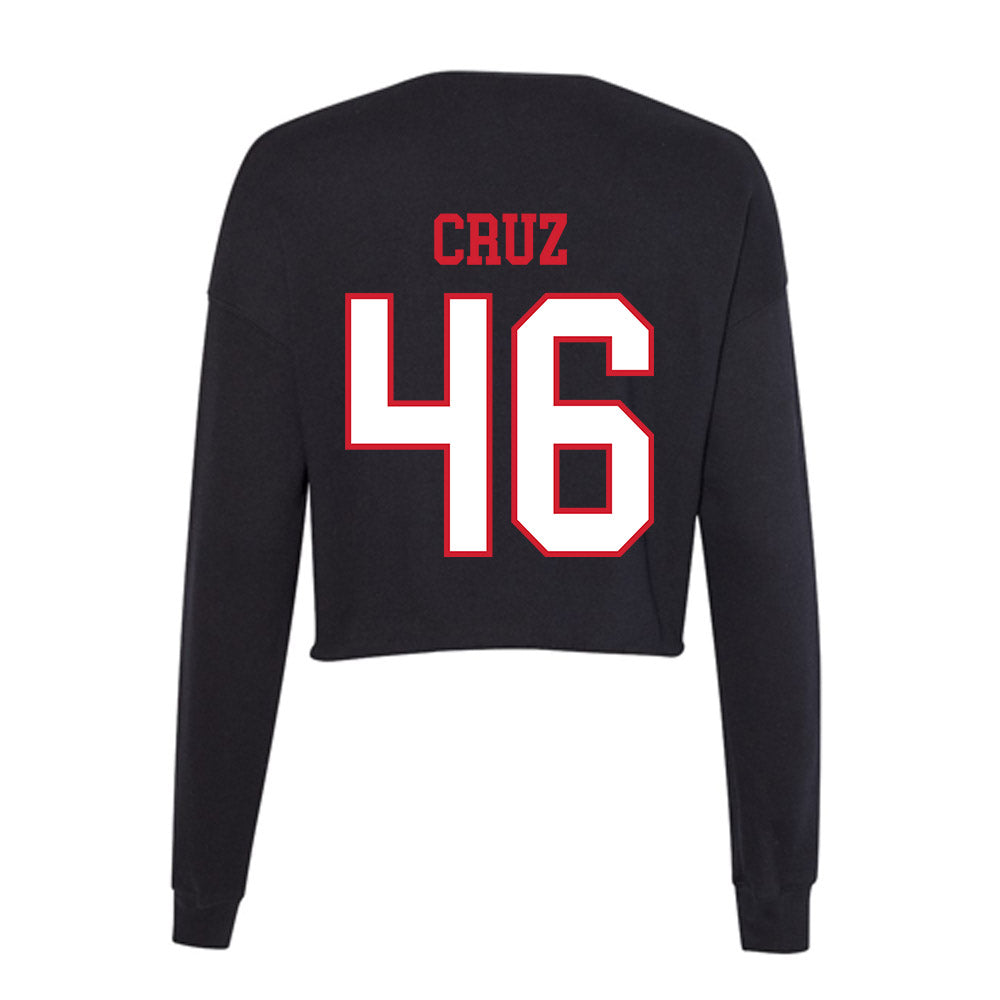 Northeastern - NCAA Baseball : Angel Cruz - Women's Cropped Crew Fleece-1