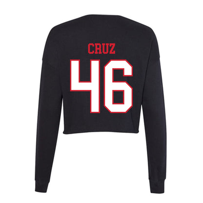 Northeastern - NCAA Baseball : Angel Cruz - Women's Cropped Crew Fleece-1