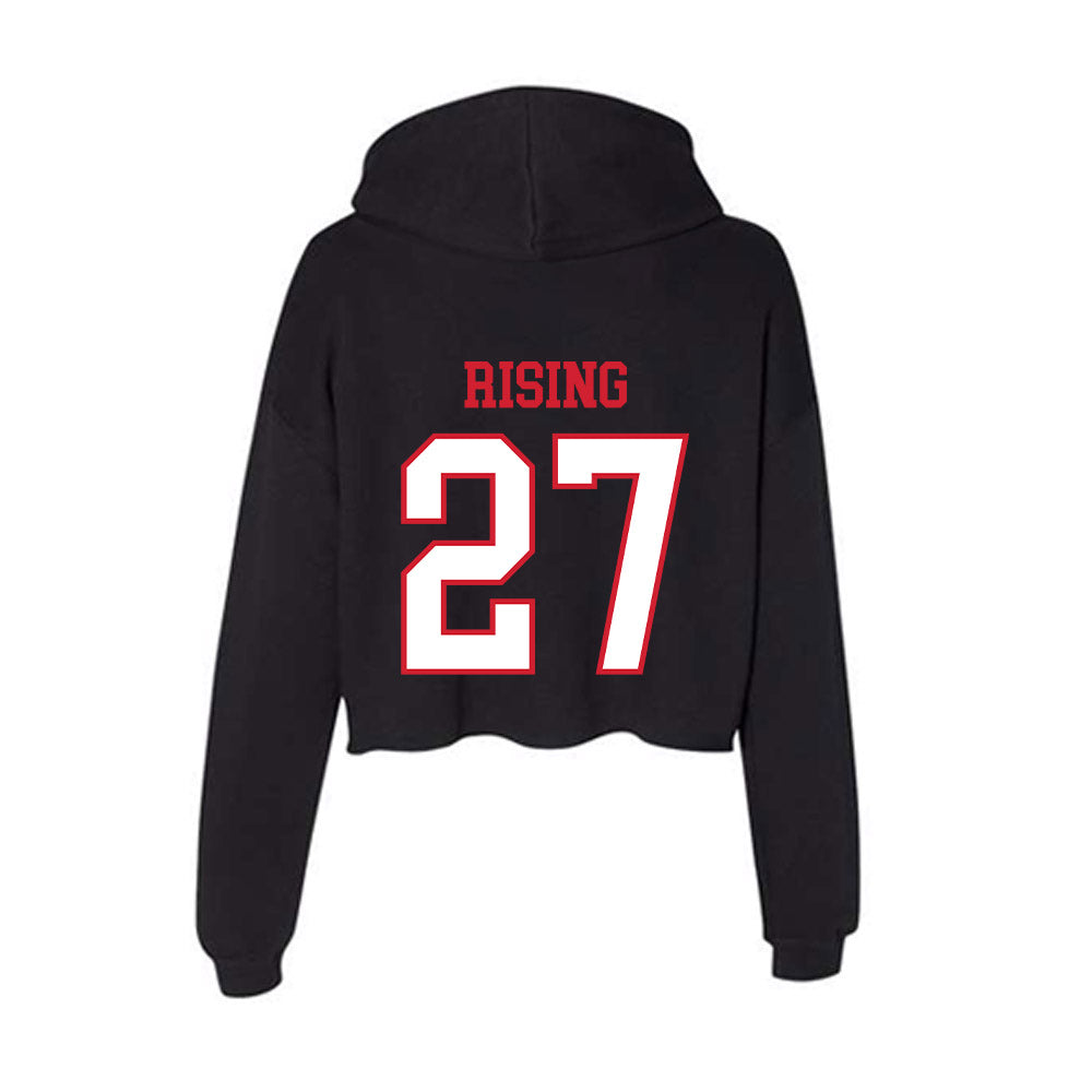 Northeastern - NCAA Baseball : Luc Rising - Women's Crop Fleece Hoodie-1