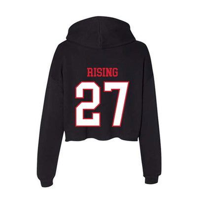 Northeastern - NCAA Baseball : Luc Rising - Women's Crop Fleece Hoodie-1