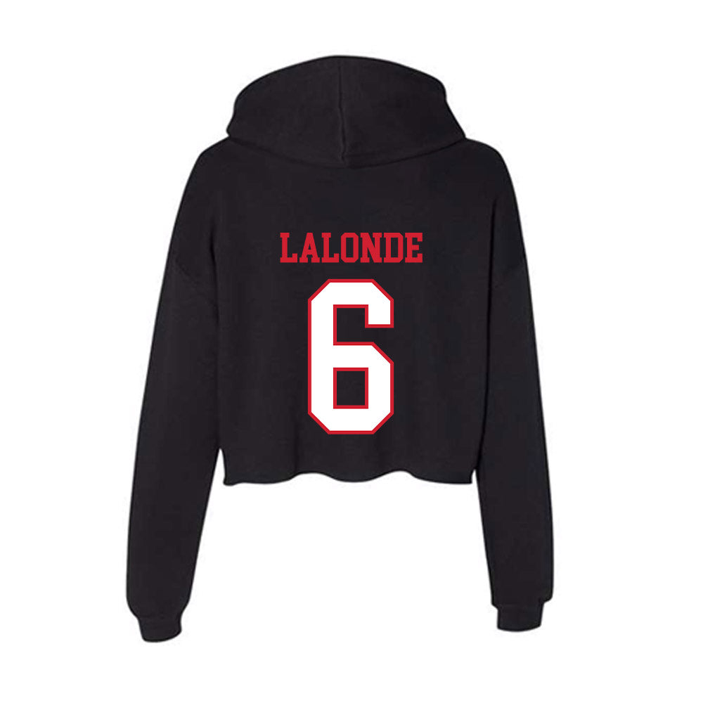 Northeastern - NCAA Women's Ice Hockey : Allie Lalonde - Women's Crop Fleece Hoodie-1