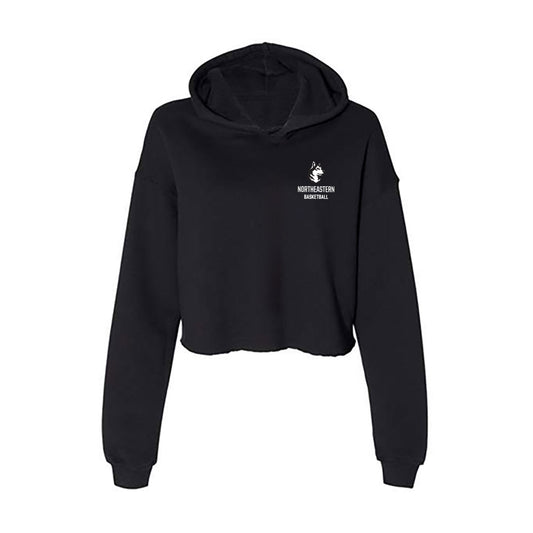 Northeastern - NCAA Men's Basketball : Miles Newton - Women's Crop Fleece Hoodie-0