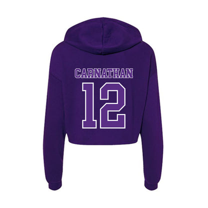 Central Arkansas - NCAA Women's Volleyball : Sarah Carnathan - Women's Crop Fleece Hoodie-1