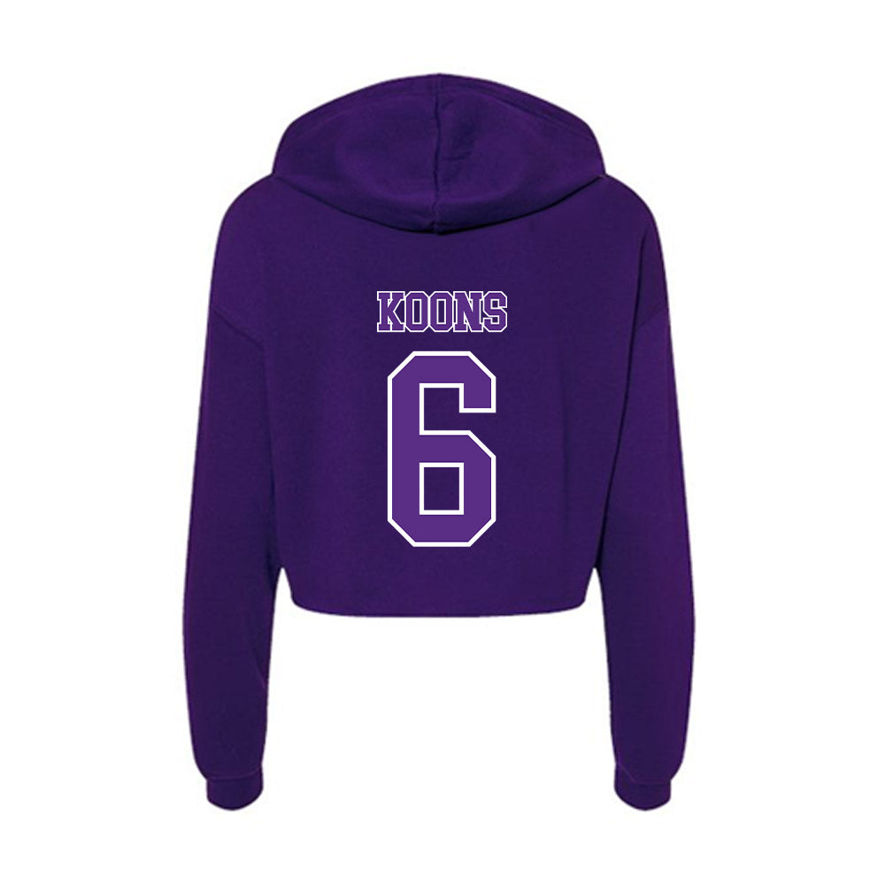 Central Arkansas - NCAA Women's Volleyball : Caylan Koons - Women's Crop Fleece Hoodie-1