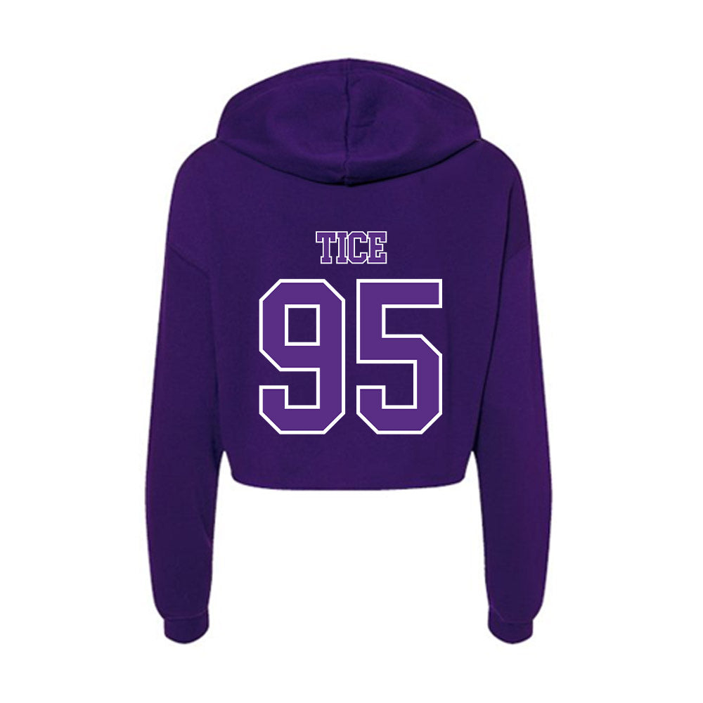 Central Arkansas - NCAA Football : Noah Tice - Women's Crop Fleece Hoodie-1
