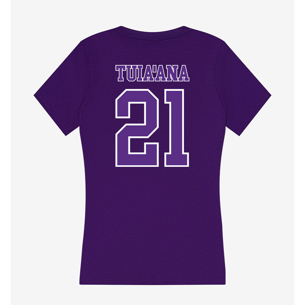 Central Arkansas - NCAA Women's Volleyball : Gabby Tuia'ana - Women's V-Neck T-Shirt-1