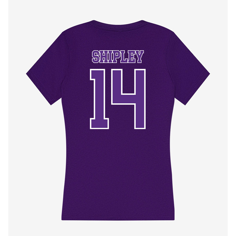 Central Arkansas - NCAA Baseball : Casey Shipley - Women's V-Neck T-Shirt-1