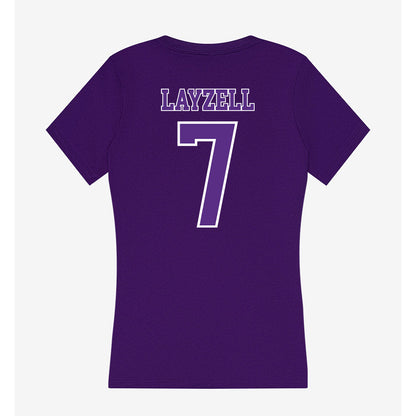 Central Arkansas - NCAA Beach Volleyball : Ella Layzell - Women's V-Neck T-Shirt-1
