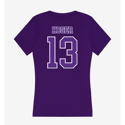 Central Arkansas - NCAA Football : Caleb Koger - Women's V-Neck T-Shirt-1
