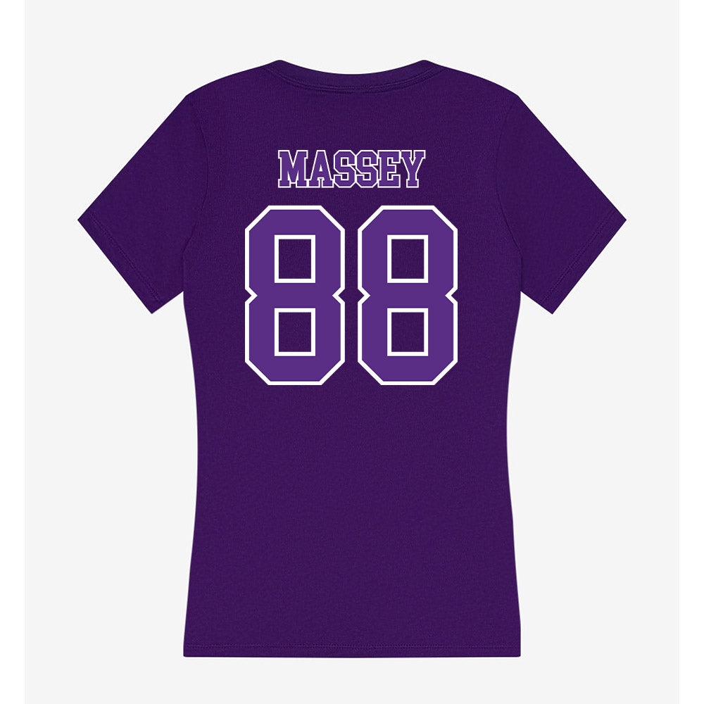 Central Arkansas - NCAA Football : Camron Massey - Women's V-Neck T-Shirt-1