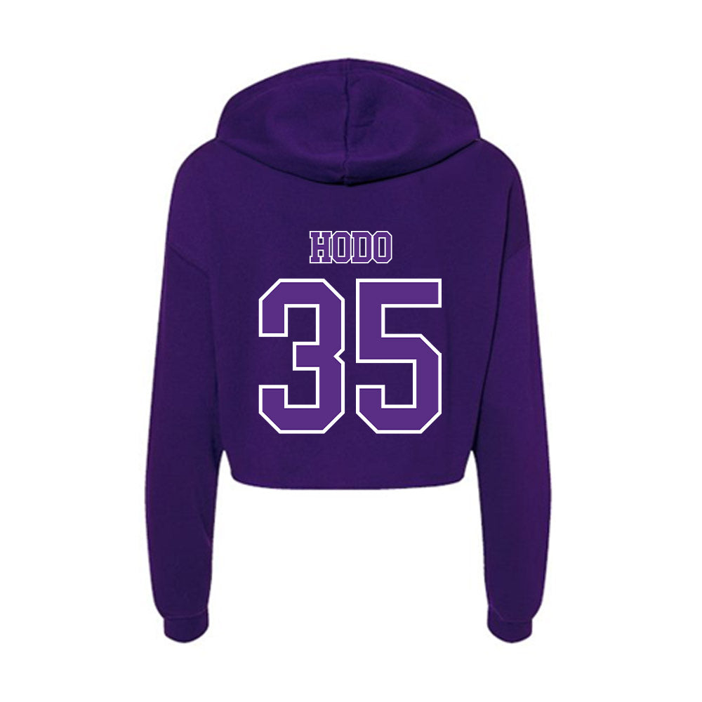 Central Arkansas - NCAA Football : Jalen Hodo - Women's Crop Fleece Hoodie-1