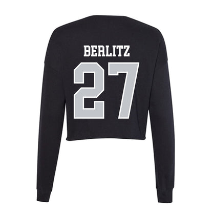 CCSU - NCAA Football : Derek Berlitz - Women's Cropped Crew Fleece-1