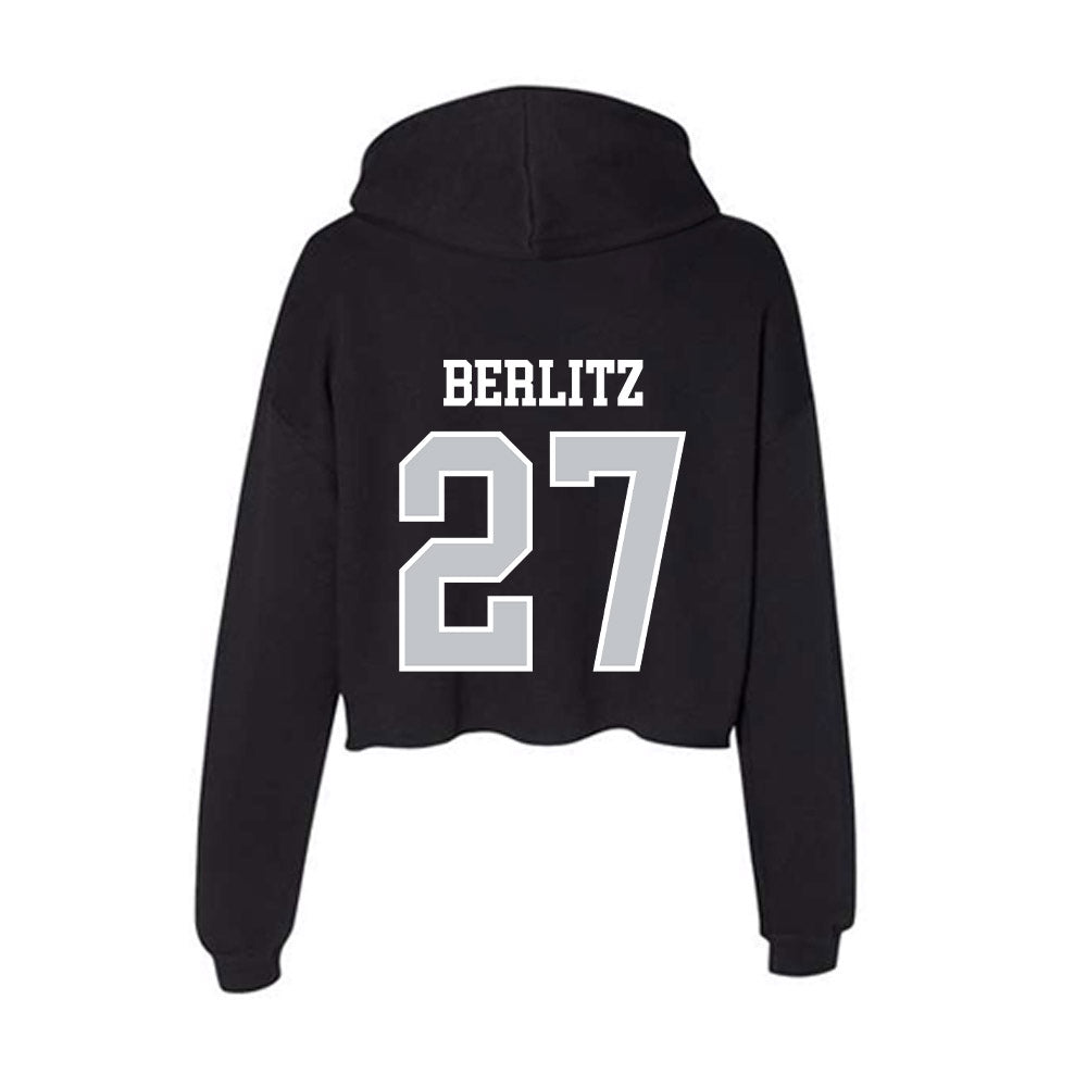 CCSU - NCAA Football : Derek Berlitz - Women's Crop Fleece Hoodie-1