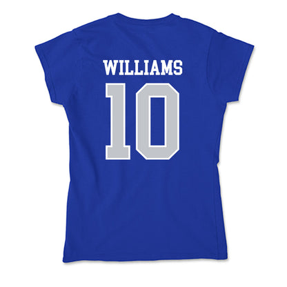 CCSU - NCAA Men's Basketball : Jakobe Williams - Soft Style Women’s T-Shirt-1