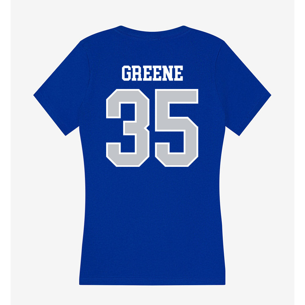 CCSU - NCAA Football : Kyle Greene - Women's V-Neck T-Shirt-1