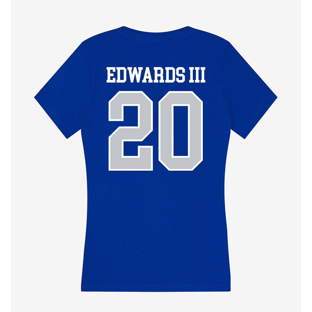 CCSU - NCAA Men's Basketball : Corsley Edwards III - Women's V-Neck T-Shirt-1