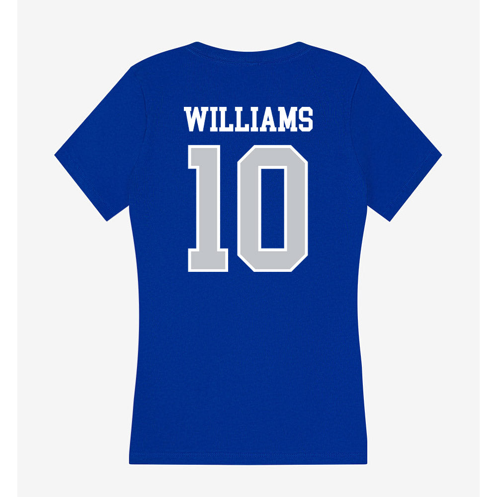 CCSU - NCAA Men's Basketball : Jakobe Williams - Women's V-Neck T-Shirt-1
