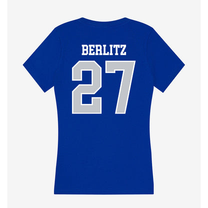 CCSU - NCAA Football : Derek Berlitz - Women's V-Neck T-Shirt-1