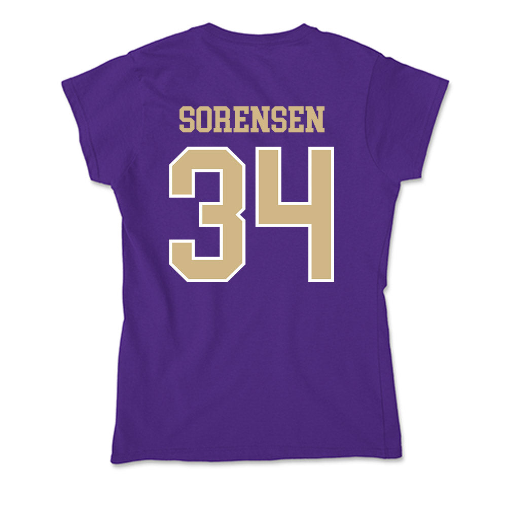 Washington - NCAA Baseball : Noah Sorensen - Soft Style Women’s T-Shirt-1