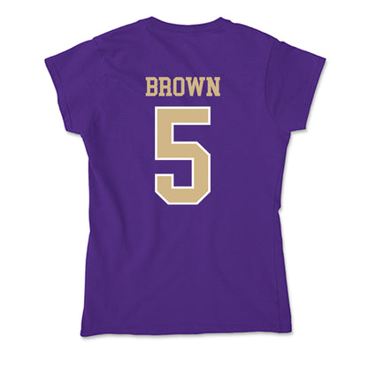Washington - NCAA Women's Basketball : Teagan Brown - Soft Style Women’s T-Shirt-1
