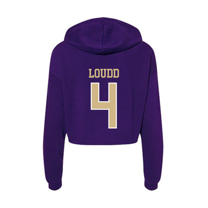 Washington - NCAA Women's Soccer : Maya Loudd - Women's Crop Fleece Hoodie-1