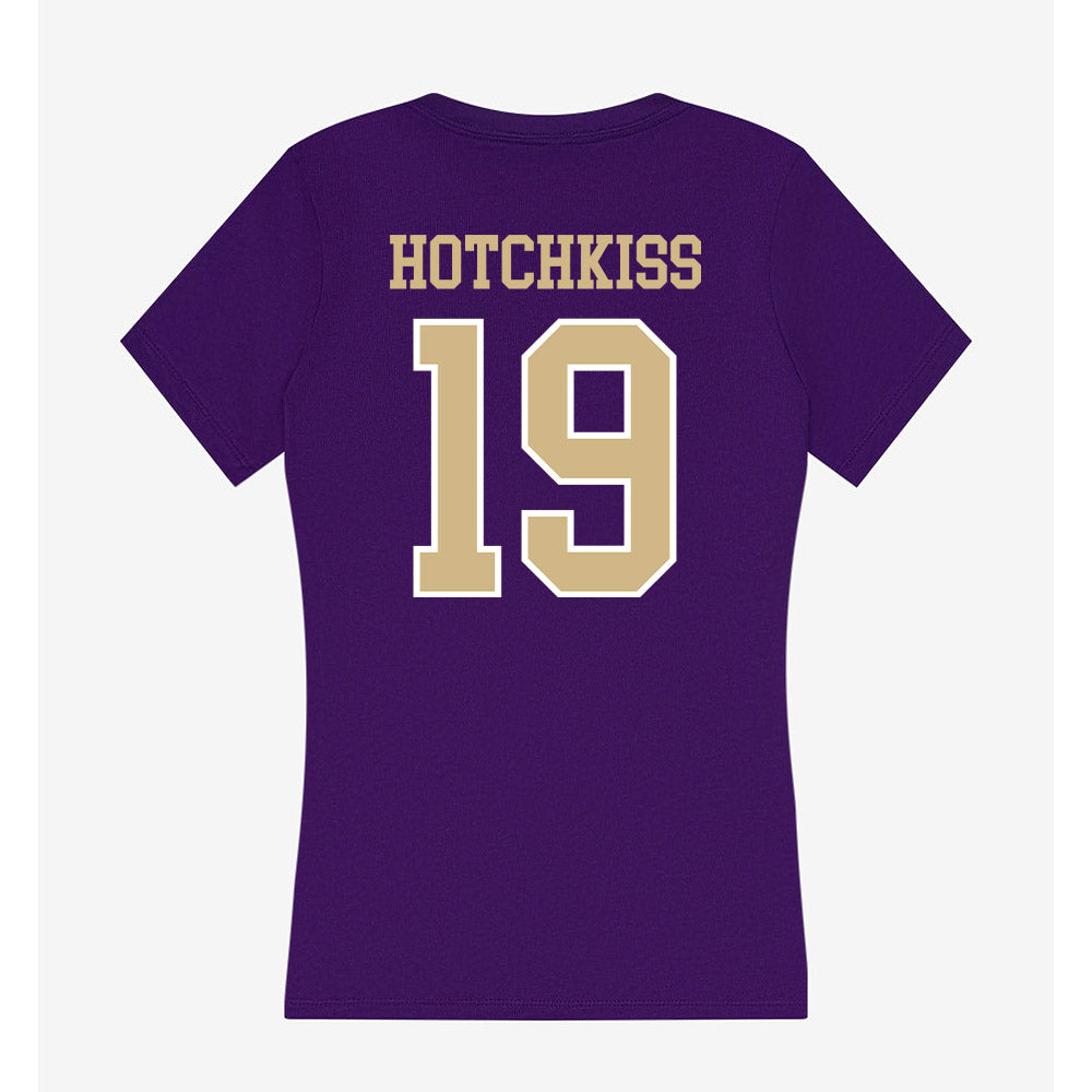 Washington - NCAA Baseball : Jackson Hotchkiss - Women's V-Neck T-Shirt-1