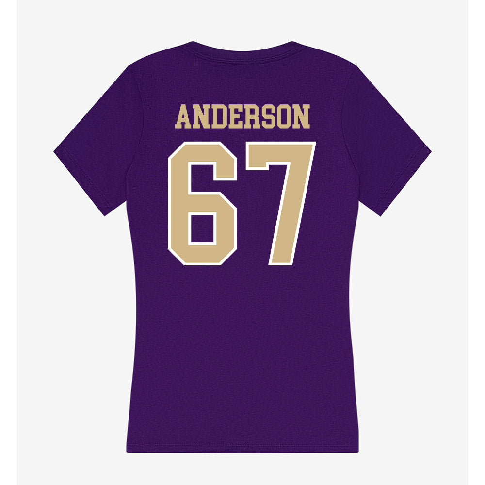 Washington - NCAA Football : Aidan Anderson - Women's V-Neck T-Shirt-1
