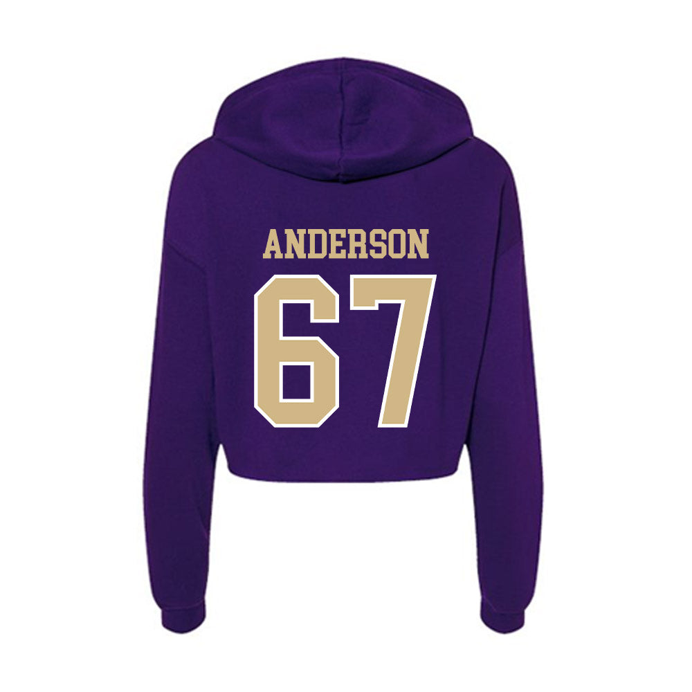 Washington - NCAA Football : Aidan Anderson - Women's Crop Fleece Hoodie-1