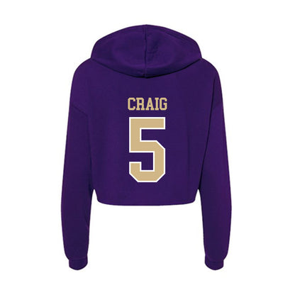 Washington - NCAA Softball : Addie Craig - Women's Crop Fleece Hoodie-1