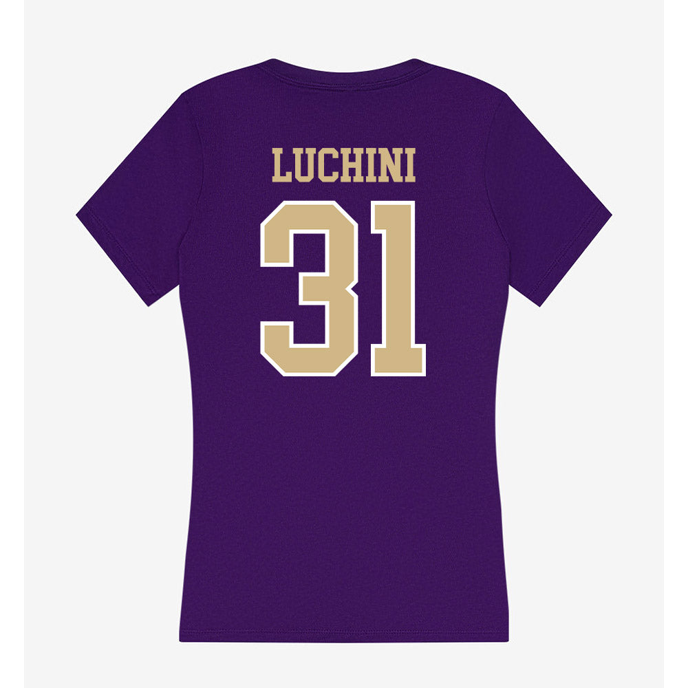 Washington - NCAA Football : Luke Luchini - Women's V-Neck T-Shirt-1
