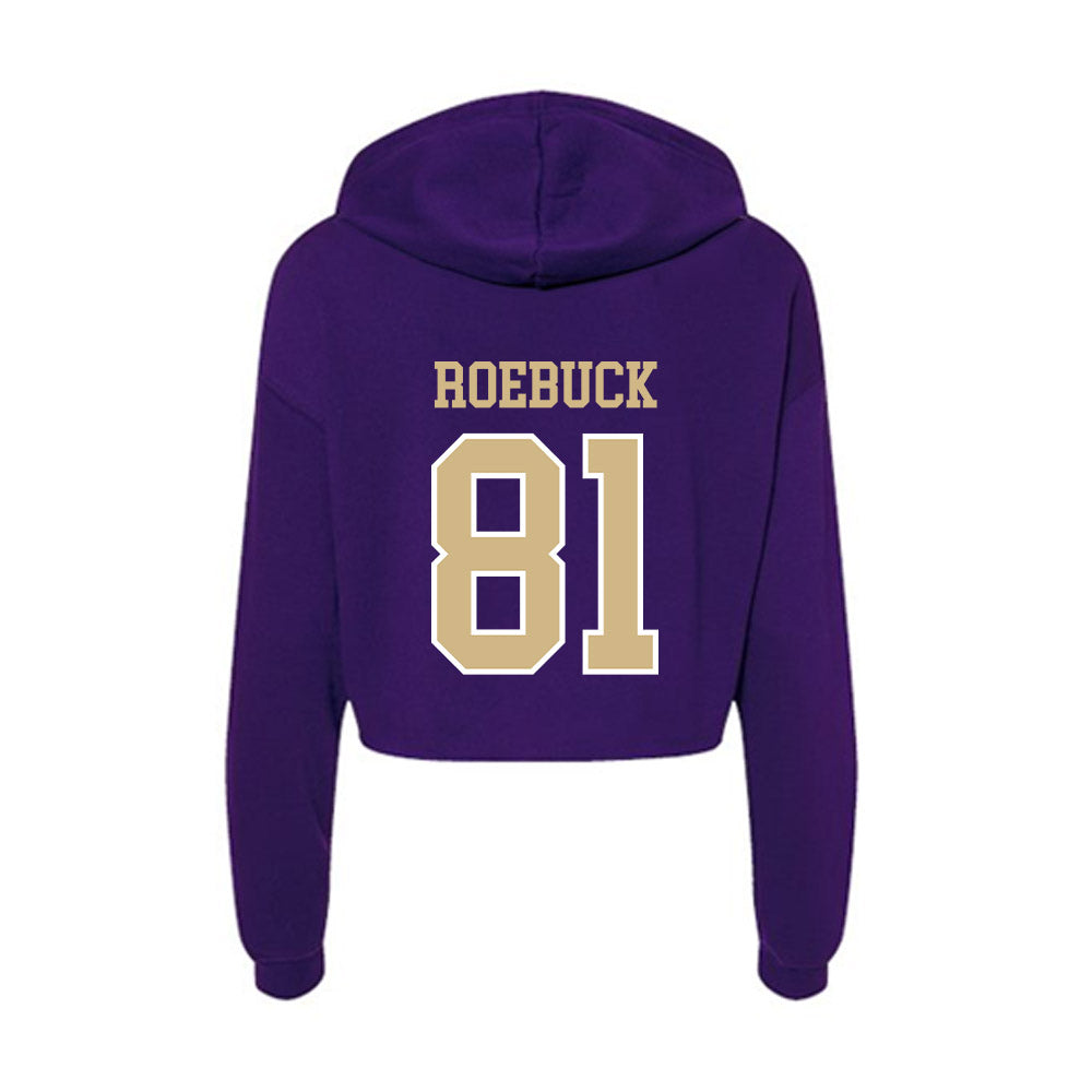 Washington - NCAA Football : Dezmen Roebuck - Women's Crop Fleece Hoodie-1