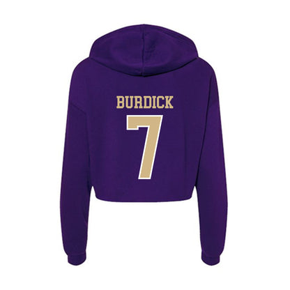 Washington - NCAA Softball : Kaycie Burdick - Women's Crop Fleece Hoodie-1