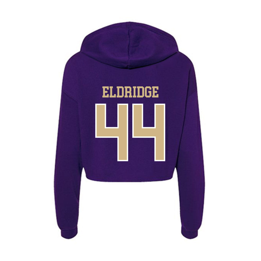 Washington - NCAA Football : Kade Eldridge - Women's Crop Fleece Hoodie-1