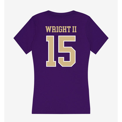 Washington - NCAA Football : Rahim Wright II - Women's V-Neck T-Shirt-1