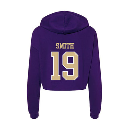 Washington - NCAA Football : Caleb Smith - Women's Crop Fleece Hoodie-1