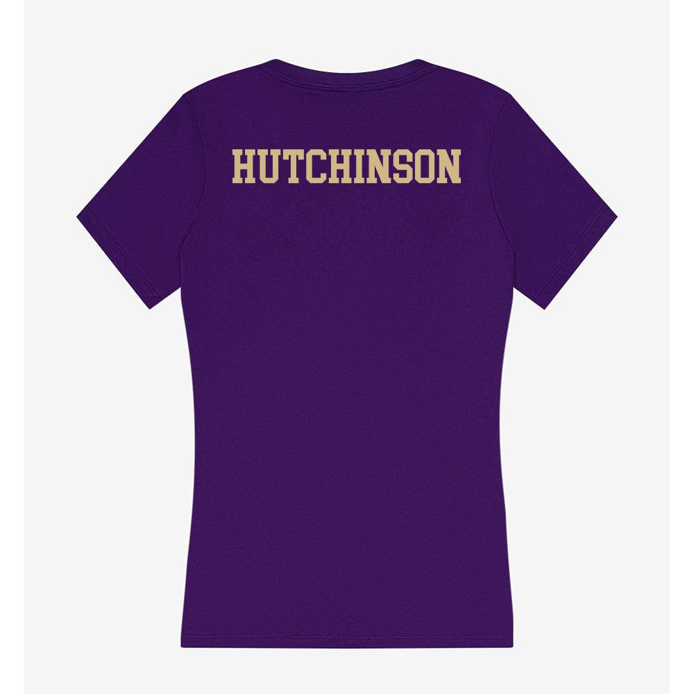 Washington - NCAA Men's Track & Field : Roman Hutchinson - Women's V-Neck T-Shirt-1